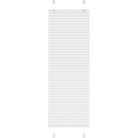 vidaXL Store plissé blanc 45x150 cm largeur du tissu 44,4 cm polyester