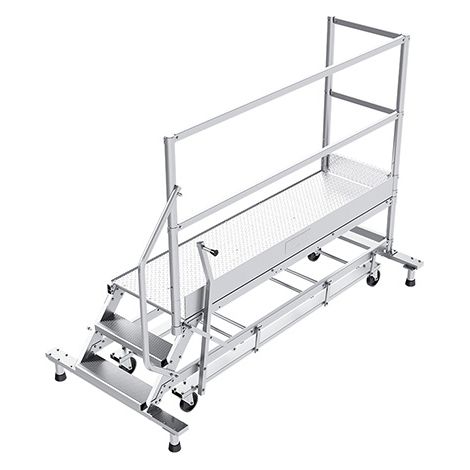 Piattaforma con ruote 6 gradini - Altezza massima di lavoro 3.20m - PTF206D-KRE