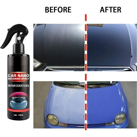 Spray de cire hydrophobe nano pour peinture automobile (120 ml) - Film de protection cristalline (1/4)