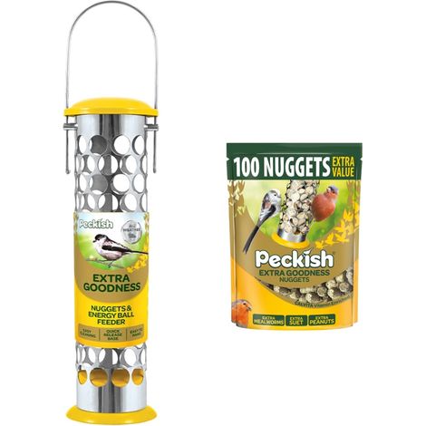 Peckish Suet Ball Nugget Bird Feeder +2KG Bag of Extra Goodness Nuggets 60053010 (1/4)