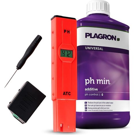 Plagron pH Set pH Messung pH Regulierungsset Nährlösung Wasserpflege (1/5)