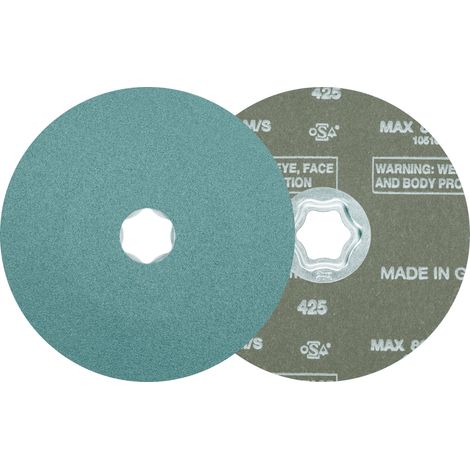 PFERD TOOLS COMBICLICK Zirkon Fiberscheibe Ø 125 mm Z120 für hohen Abtrag auf Stahl 25 Stk (1/4)