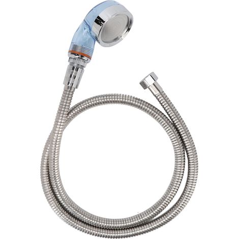 Kit de douchette flexible pour bac à shampoing professionnel, bleu, avec tuyau de pulvérisation et système de pressurisation. (1/5)
