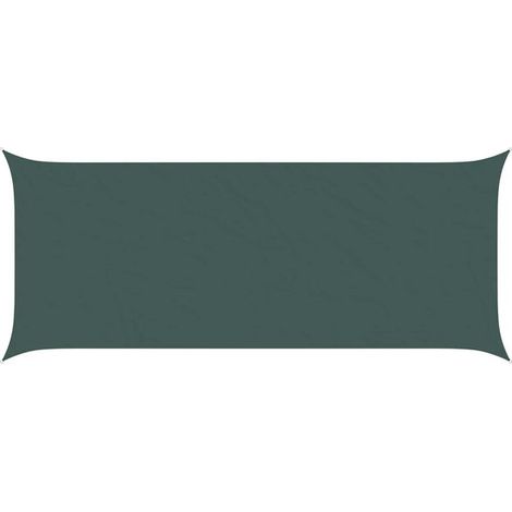 Voile d'ombrage vert foncé, 6 x 2,5 mètres, tissu Oxford 100% polyester. (1/5)