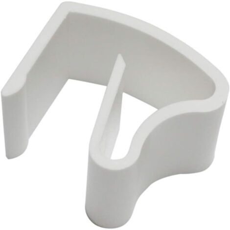 Supports de Serrage Universels pour Stores en Aluminium, 6 Pièces, avec Rail Supérieur en Acier, Montage sans Perçage ni Vis, Blanc, Plastique (1/5)