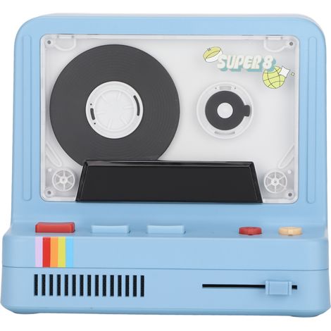 Retro-Stereo-Kassettenspieler mit Bluetooth, tragbarer Bluetooth-Lautsprecher mit Bluetooth-, AUX- und Speicherkartenanschluss, blau (1/5)