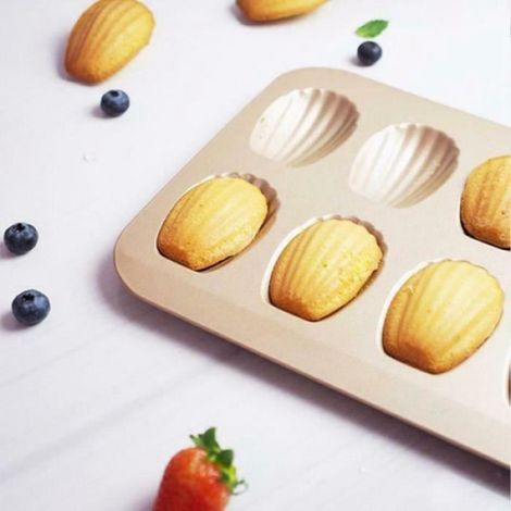 12 Outils de Moule de Cuisson de Moule en Acier au Carbone AntiadhéSif en Forme de Coquille en Forme de Coquille de Madeleine (1/4)