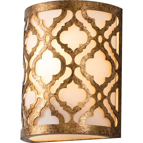 Applique lumineuse acier doré H 25,4 cm 1 flamme lumière couloir lumière escalier (1/4)