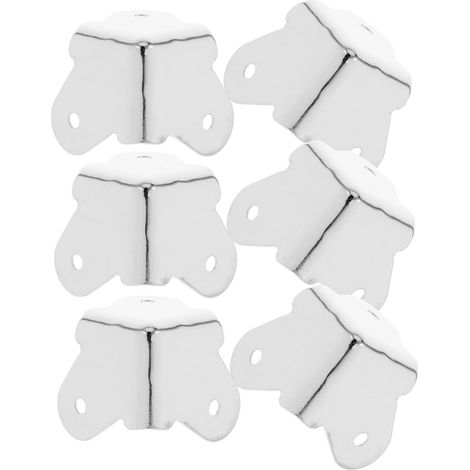 6 protège-coins décoratifs, métal, argenté, pour menuiserie (1/5)