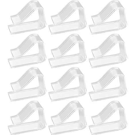 Pinzas de plástico transparente para manteles – ligeras – para picnic/exteriores – para sujetar mantas – discretas (1/5)