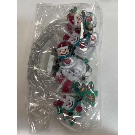 Guirlandes lumineuses de Noël, bonhomme de neige, Père Noël, décorations pour sapin de Noël, guirlandes lumineuses LED blanc chaud pour décorer les fenêtres pendant les fêtes (1/3)