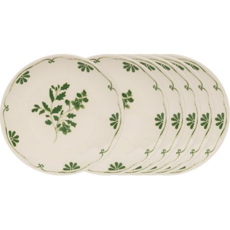 Table Passion - Assiette à dessert Appoline verte 21 cm (lot de 6)