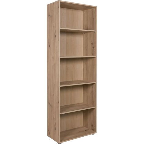 Libreria 5 ripiani rovere artisan 68,8x35,3x200 composad