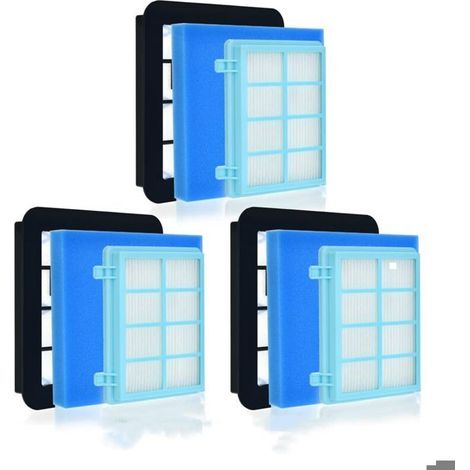 Kit de filtres lavables en mousse aspirateur pour Philips Power Pro Compact FC9331/09, FC9332/09, FC8010/01, FC8010 (1/5)