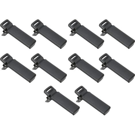Lot de 10 clips de ceinture de rechange pour talkie-walkie Baofeng UV 5R, UV 5RA, UV 5RB, UV 5RC, UV 5RD et UV 5RE.