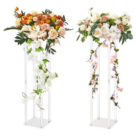 2PCS Support de Fleurs de Mariage 80 cm Porte-fleurs Centre de (1/5)