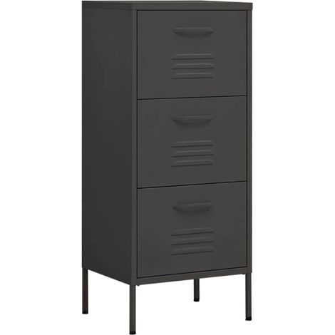 vidaXL Storage Cabinet Anthracite 42,5x35x101,5 cm Steel