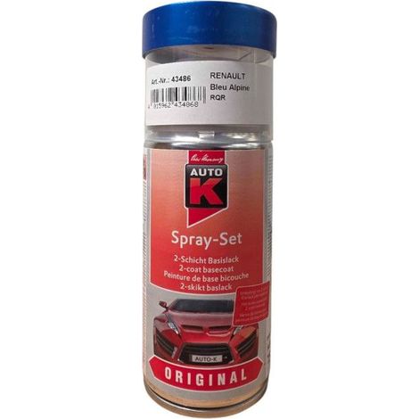 Bombe de peinture pour carrosserie - Renault - RQR Bleu alpine - 150 ml - Auto K