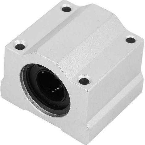 SCS16UU 16mm Alliage d'aluminium Roulement linéaire fermé Bloc solide Bloc coulissant Roulement à billes à mouvement linéaire Douille à glissière (1/5)