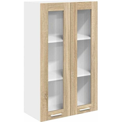 Mueble colgante con puerta Roble Sonoma 60 x 31 x 100 cm vidaXL
