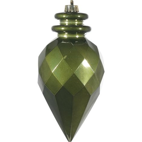 ARPIMEX Ornamento di Natale Diamante Appuntito 11,5 x 25 Cm Plastica Verde Muschio