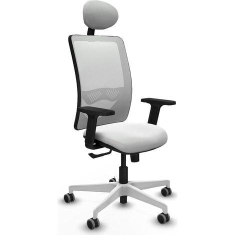 Sedia da ufficio piqueras y crespo Zulema bianco mesh comoda (1/2)