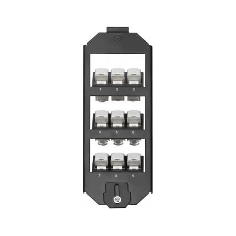 Porta Serbatoio da pavimento DIGITUS - Per 9 moduli Keystone - OBO Bettermann, Ackermann Compatibile - Uscita 45° - Metallo - Nero