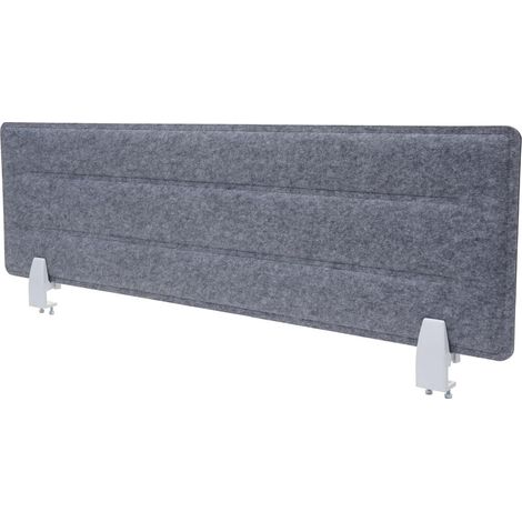 [NUNCA USADO] Separador de escritorio HHG-947, mampara de privacidad para oficina, tela/textil insonorizante con relieve, 100x30cm gris (1/5)