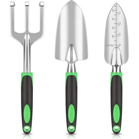 Aluminium Outil de Jardinage 3pcs Tough Résistant à la Corrosion Kit de Jardinage Présent Adulte (1/2)