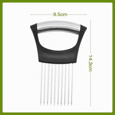 Coupe-Légumes Porte-Oignons 2026 – Trancheuse en Acier Inoxydable avec 10 Aiguilles, Gadget de Cuisine Multifonction pour Oignons, Tomates, Pommes de Terre, Citrons et Viande (1PC) (1/5)