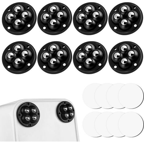 Roulettes Auto Adhésives   8 Pièces, Mini Roulettes Pivotantes 360°, Universelles pour Meubles, Boîtes de Rangement