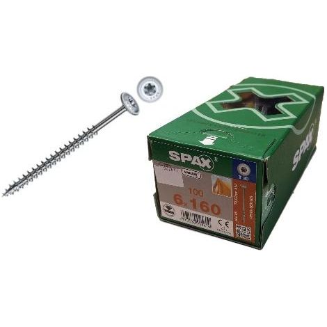 Tornillos madera spax T STAR plus plata 6 mm 160 mm