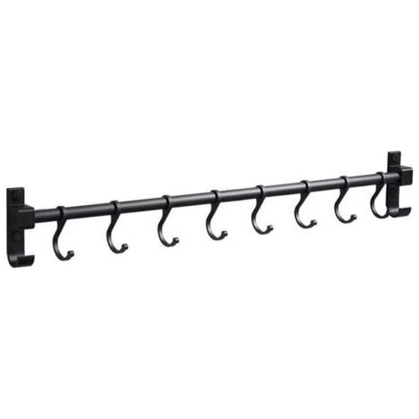 Barre de Cuisine Aluminium Barre Murale 50CM Porte Ustensiles de Cuisine avec 8 Crochets (1/5)