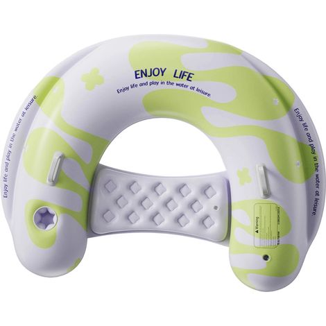 Chaise Longue Gonflable Flottante pour Piscine et Été avec Porte-Gobelet - Bouée Canapé Géante Violet Raisin Vert (102x93 cm)