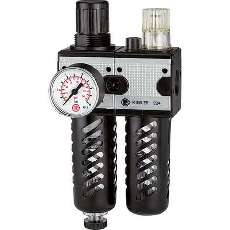 Riegler Wartungseinheit 2-tlg. »multifix«, PC-Beh., Schutzkorb, BG1, G1/4 (1/4)