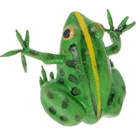 Statue de grenouille réaliste pour jardin extérieur, décoration en argile (1/5)
