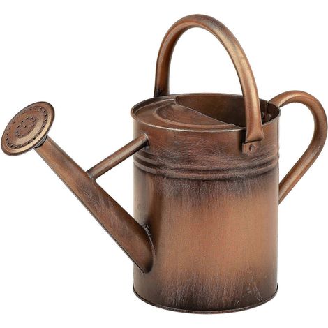 Arrosoir décoratif en cuivre de 3,8 litres pour plantes d'intérieur, diamètre 41 cm, largeur 16 cm, hauteur 20 cm (1/5)