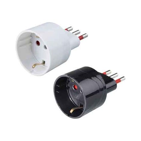 ADATTATORE SEMPLICE SCHUKO 10A ROSI 2P+T - prese 10 2P+T,