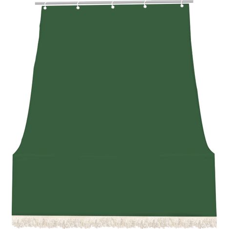 Tenda da sole tessuto resistente per balcone con anelli lavabile a caduta Verde - 200x295 cm