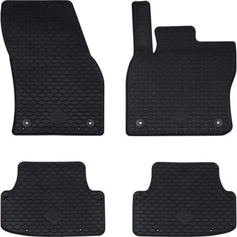 Car Mat 4 pcs Black suitable for Seat ATECA 2016- Rubber vidaXL