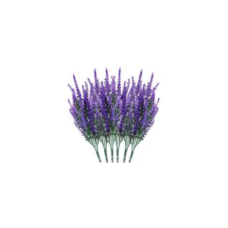 Set di 6 fiori di lavanda artificiali, squisiti fiori artificiali, per Crezuo.
