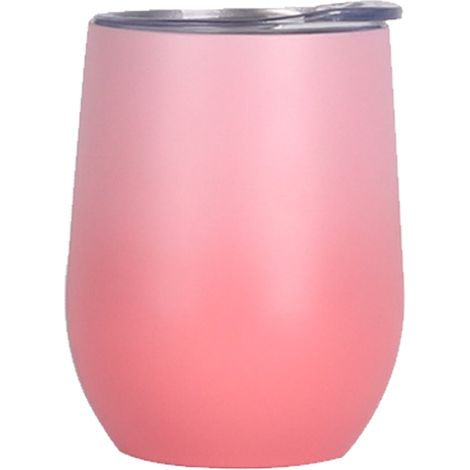 1 Gobelet isotherme en acier inoxydable, Couvercle transparent amovible, Sans pied, Pour vin café cocktail, Extérieur voyage (1/5)