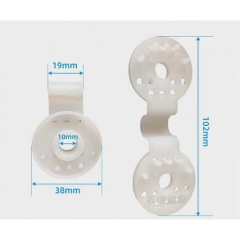 Clip Spécial avec Œillet,50 Pièces,pour Toile de Clôture,Filet d'Ombrage,Tissu Coupe-Vent,Polyvalent,Résistant à l'Hiver Blanc (1/5)
