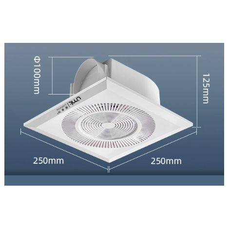 Ventilateur d'extraction plafond 12 pouces BPT-01T pales hélicoïdales, encastrement 300×300mm 38W pour grande salle de bain et local commercial (1/5)