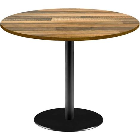 Table ronde Ø 120 cm - modèle Rome bois noyer lamellé