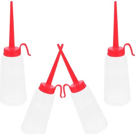 Distributeurs D'huile pour Entretien Précis Lot de 4 pour Machine à Coudre en Plastique Rouge 160ml avec Bec Long et Maintenance de Machines Mécaniques (1/5)