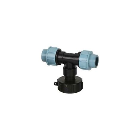 IBC-Tank-Wasserrohrverbinder, Gartenschlauchadapter, Wasserhahnanschluss – Größe: 25 mm T-Stück
