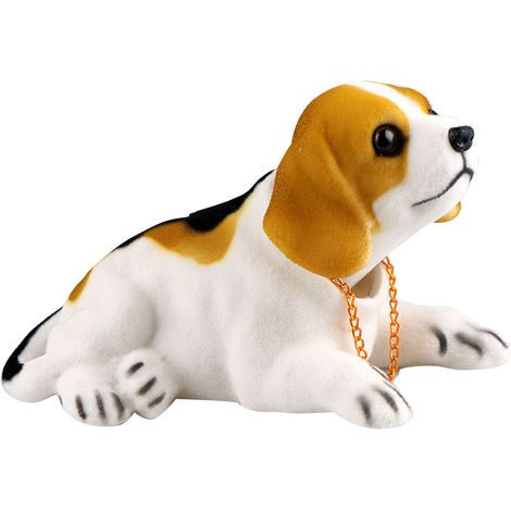 Chien Chien Ornement Hochet Tête Adorable Figurine Animaux Déco Tableau Bord Bureau Table Basse Type1 (1/5)