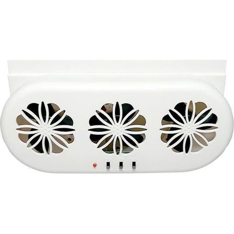 Ventilateur d'extraction pour voiture, 3 ventilateurs, alimentation solaire, USB, ventilation silencieuse, refroidissement du radiateur, automobile (1/5)