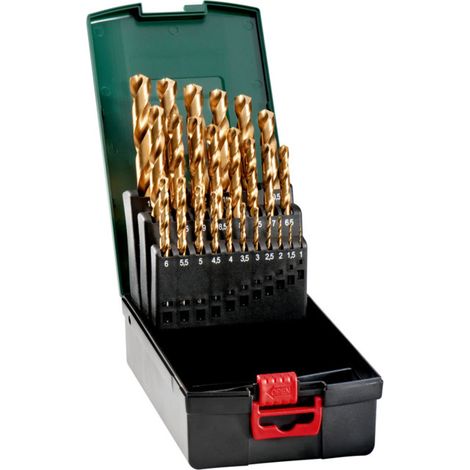 Coffret de forets HSS-TiN, 25 pièces metabo
